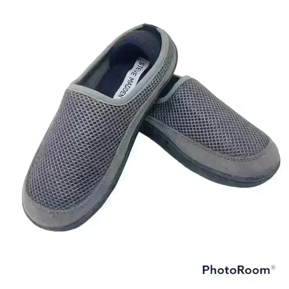 Steve Madden Bdarrenn Flyknit Slippers Grey Slip-On Kids Shoes NIB